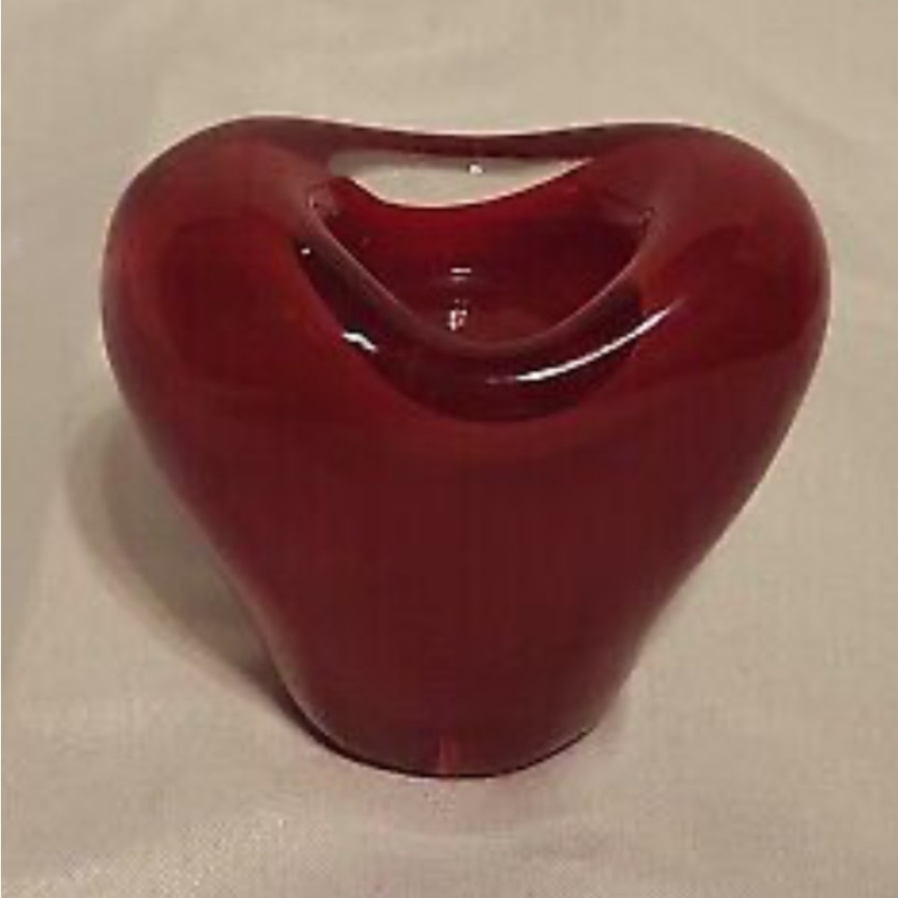 Valentine 2 Teleflora Hand Blown Heart Glass Votive Candle Holder HG 105 Box